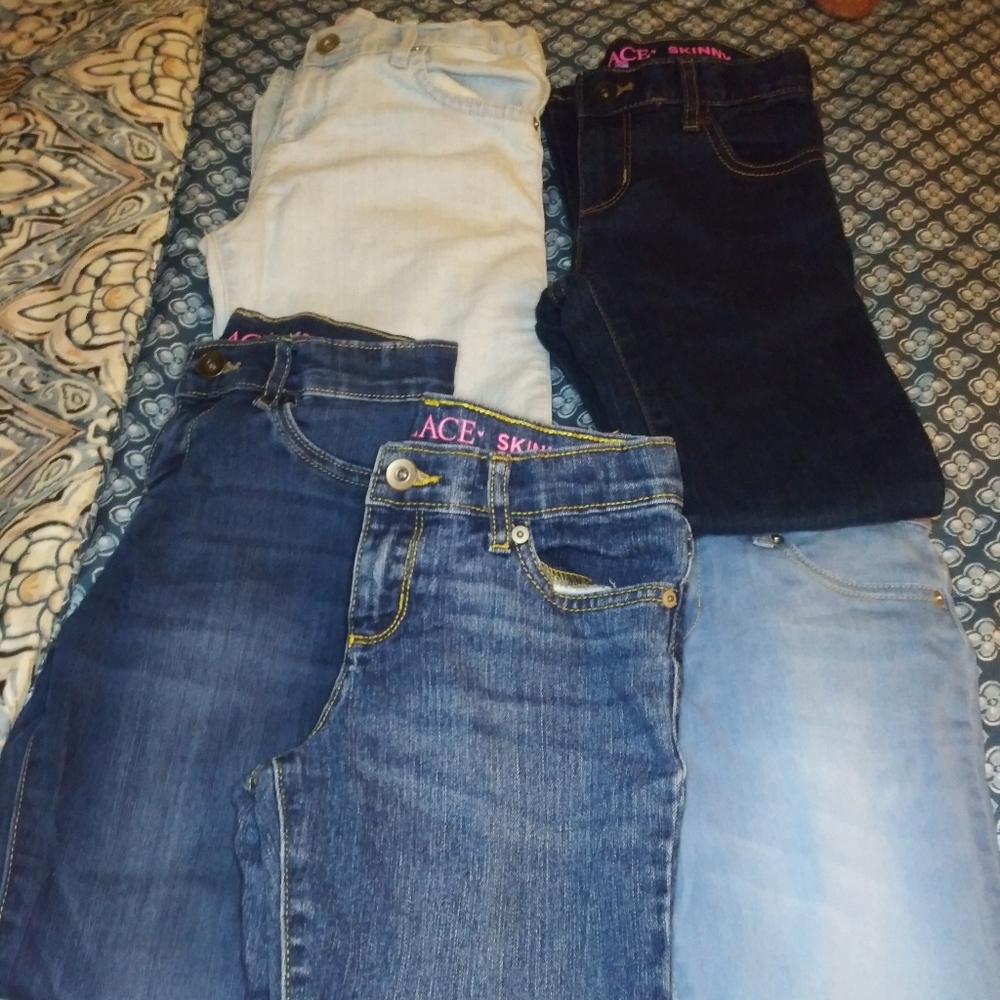 Lot of 5 Childrens Place Girl Jeans